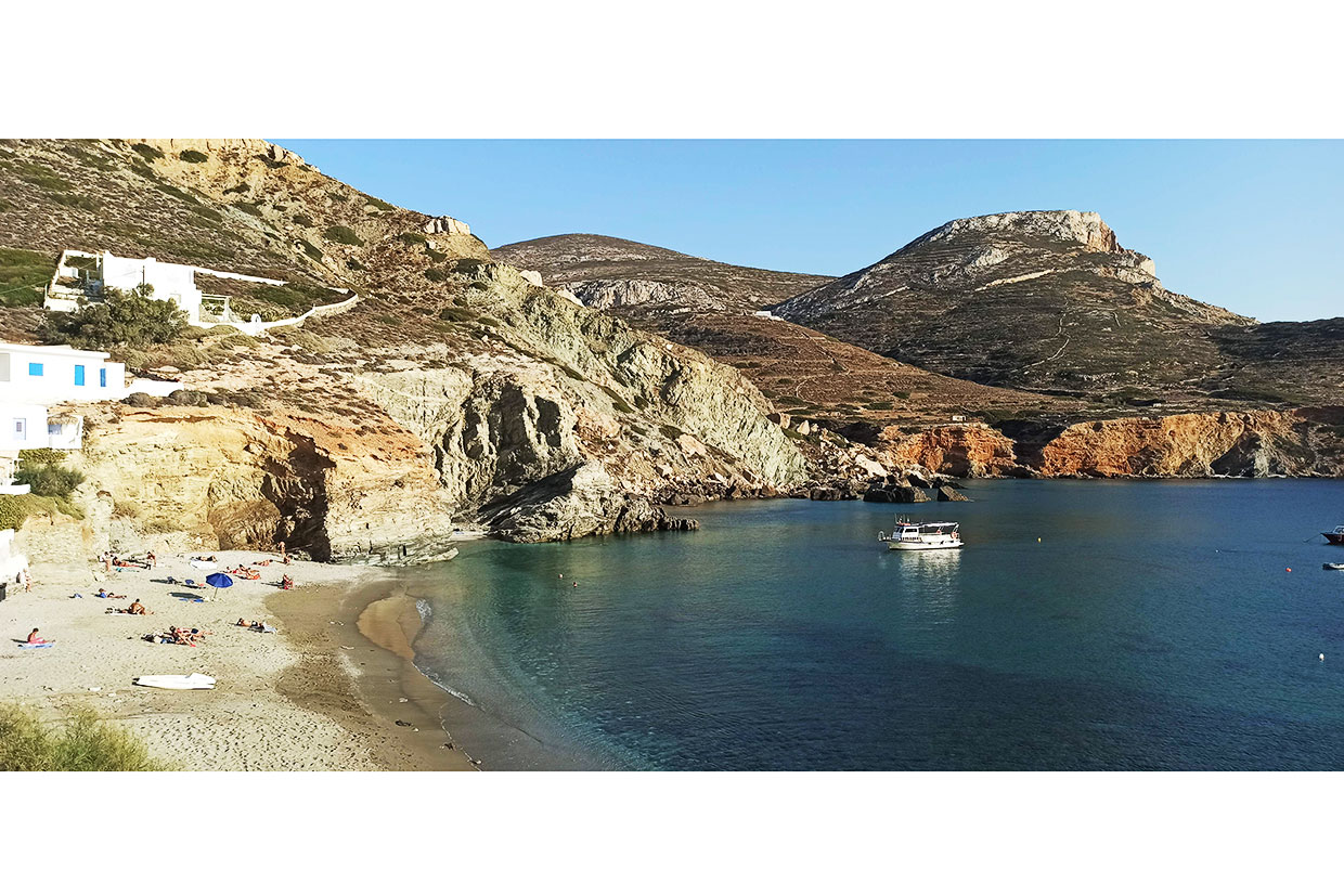 The beach Agali in Folegandros